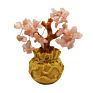 18Cm Gemstone Jade Bonsai Healing Fortune Lucky Feng Shui Rose Quartz Tree