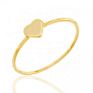 18K Gold Heart Filled Ring Stacking Tiny Ring Delicate Ring Minimalist Jewelry