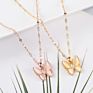 18K Gold Plated Crystal Butterfly Necklaces Jewelry Stainless Steel Butterfly Pendant Necklace for Women