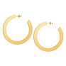 18K Gold Plated Earings Stainless Steel Jewelry Circle Shiny Big Hoop Earrings Eef1018-G1