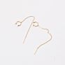 18K Gold Plated Stainless Steel Cuff Chain Earrings Wrap Tassel Earrings for Women