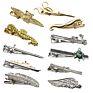 1 Piece Chrome Stainless Tie Clips Scissors Ax Car Owl Sword Hammer Shape Metal Tie Clip for Men Necktie Clips Pin for Mens Gift