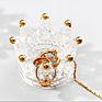 1Pcs Glass Crown Candlestick Embossed Ring Beauty Tray Put Cosmetic Shelf Jewelry Storage Box