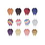 21524 Double Sequins Earrings Colorful Leather Jewelry Drop Leaf Pendant Studs Earrings for Women