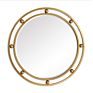 27 "Double round Metal Frame Wall Decorative Mirror, Gold for the Bedroom, Bathroom, Living Room Entrance