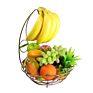 2 Tier Wall Hanging Metal Iron Wire Fruit Bowl Basket Banana Holder