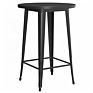 30" round Black Outdoor Bar Height Table