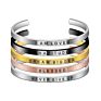 316L Stainless Steel Cuff Bracelet Personalized Engraved Bangle for Men/Women