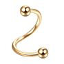 316L Stainless Steel S-Shaped Spiral Ear Bone Nail anti Allergy Eyebrow Nail Nose Ring Puncture Jewelry