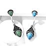 316L Surgical Steel Turquoise Belly Bar Button Ring Sets Jewelry
