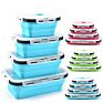 350Ml 500Ml 800Ml 1200Ml 1600Ml Collapsible Silicone Lunch Boxes Microwave Silicone Food Storage Container