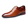 37-48 Big Size Men's Derby Brown Oxford Shoe Square Toe Business Lace up Wedding Dress Shoe 317