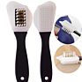 3 Side Shoe Brush Black Cleaning Brush for Suede Nubuck Boot Shoes