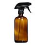 480Ml 16 Oz Boston round Amber Glass Trigger Spray Bottles Refillable Glass Spray Bottle for Essential Oils, Cleaning Products