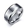 4Mm 6Mm Tungsten Carbide Ring for Men Women Comfort Fit Beveled Edge Brushed Silver Wedding Band Size 4-14