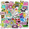 50 Small Fresh Wish Suitcase Kawaii Japan Cartoon Wall Sticker