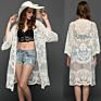 50Pcs Customize Color Women Lace Kimono Blouse Coat Bohemian Casual Cardigan Beach Bikini Cover up Tops