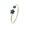 52710 Xuping Jewelry Simple Light Luxury Design All-Go Star Crystal 18K Gold Eco-Friendly Copper Elegant Lady Bangle