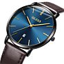 5869 Olevs Business Sports Style Genuine Leather Watch Mens Leather Wrist Watch Quartz Watch