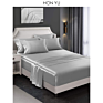 6 Piece Deep Pocket Luxury Rich Silk Silky Super Soft Solid Color Satin Bedding Sheet Pillowcase Sets
