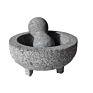 6Inch / 8Inch Molcajete Stone Mortar and Pestle Herb and Spice Tools Garlic Pepper Grinder Granite Mortar Mexico
