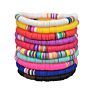 6Mm Colorful Boho Beaded Bracelet Women Jewelry Vinyl Disc Beads Stretch Bracelet