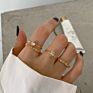 7 Designs Waterdrop Geometric Rings Cz Stone Twisted Chain Rings for Women Small Beads Minimalist 925 Sterling Silver Jewelry