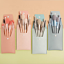 7Pcs/8Pcs Mini Makeup Brushes with Matte Wooden Handle Portable Soft Hair Makeup Brush Set Beauty Tools