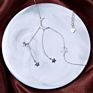 925 Sterling Silver Jewellery Necklace Women Pendant Jewelry 925 Sterling Designer Star and Moon Tassels Silver Necklace