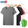 95% Bamboo 5% Spandex Blank T Shirt Bamboo Cotton Tshirt Stretch Mens round Neck T Shirt