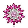 9 Colors Shiny Red Blue Big Crystal Rhinestone Sun Flower for Women Brooches Pins Scarf Accessories Wedding Jewelry Gifts 6.8 Cm