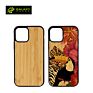 !!! Customized Diy Sublimation Blanks Tpu Case with Bamboo Insert for Iphone 12