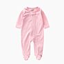 / Infant Toddler Boys Girls Clothes Private Label Long Sleeve 100% Cotton Zipper Pajamas Baby Footed Romper