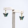 Abalone Shell Butterfly Pendant Jewelry Set Necklace Earrings