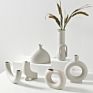 Abstract White Ceramic Vase Irregular Flower Vase Plant Handmade Art Porcelain Ceramic Vase Home Decor