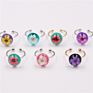 Adjustable Size Brass Acrylic Ring Handmade Craft Latest Real Dried Flower Resin Engagement Rings