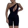 Adult Women Short Jumpsuit One Shoulder Romper for Woman