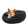 Advocator Long Faux Fur Comfortable Waterproof Plush Donut round Dropshipping Soft Washable Cat Bed Removable Pet Cushion