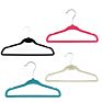 Affordable Price Colorful 2 Size Sturdy Velvet Clothes Line Hanger Hooks for Laundry Room Closet