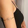 American Personalized Alloy Gold Plating Zircon Sun Moon Shape Adjustable Slim Arm Cuff Bracelets