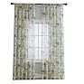 American Style Sheer Window Panel Floral Printing Voile Curtain Fabric Kitchen Curtains