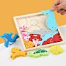 Animal Parade Puzzle and Play Set Educational Wooden Alphabet Puzzle Toys - 2 and Up