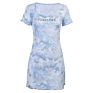 Anti-Static Letter Embroidery Bodycon Dress with Short Sleeve