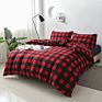 Aoyatex King Size Polar Fleece Duvet Cover Set with Geometric Design