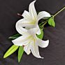 Artificial Easter Lily Flower Artificial Tiger Lily Bouquet with Greenery Stargazer Lilies for Home Decoration