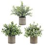 Artificial Mini Flowers Plants Home Decor Plastic Small Potted Green Plant