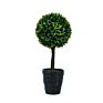 Artificial Plastic Plant Boxwood Grass Ball Ornament with Pot Supermarket Garden Shop Decoration