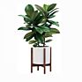 Assembly Adjustable Wooden Plant Stand Mid Century Plant Holder Indoor Flower Stand Adjustable Plant Stand