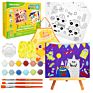 Aureuo Pre-Printed Canvas Science Nature Themed Boy Painting Set Diy Painting Kits for Kids