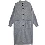Autumn Braiding Knitting Stand Collar Retro Long Cardigans for Women Lady's Sweaters
